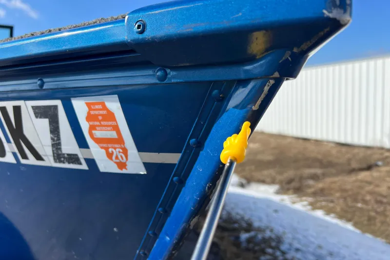 Slide: The Image of 2020 Lund 1675 Adventure Sport boat with Illinois registration sticker and yellow plug. - 49