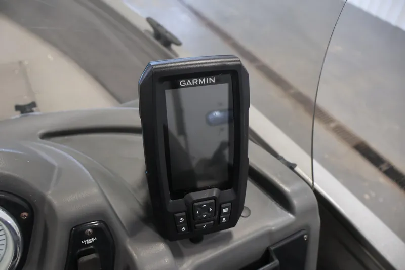 Slide: The Image of Garmin device on 2019 Crestliner 1800 Kodiak SC boat dashboard. - 27