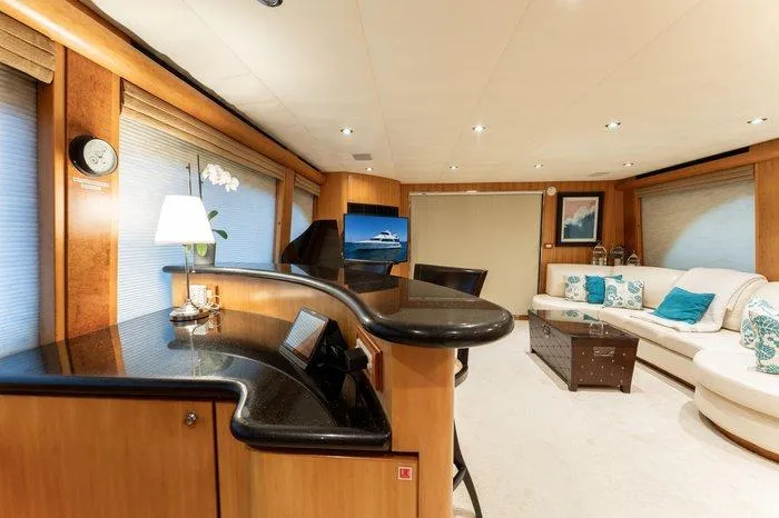 Slide: The Image of Luxurious interior of 2004 Cheoy Lee 81 Sport Yacht with elegant furnishings and modern decor. - 11