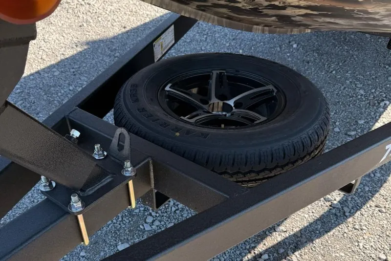 Slide: The Image of Trailer frame with spare tire for 2026 Thor Fish Hammer 1754 LR boat. - 9