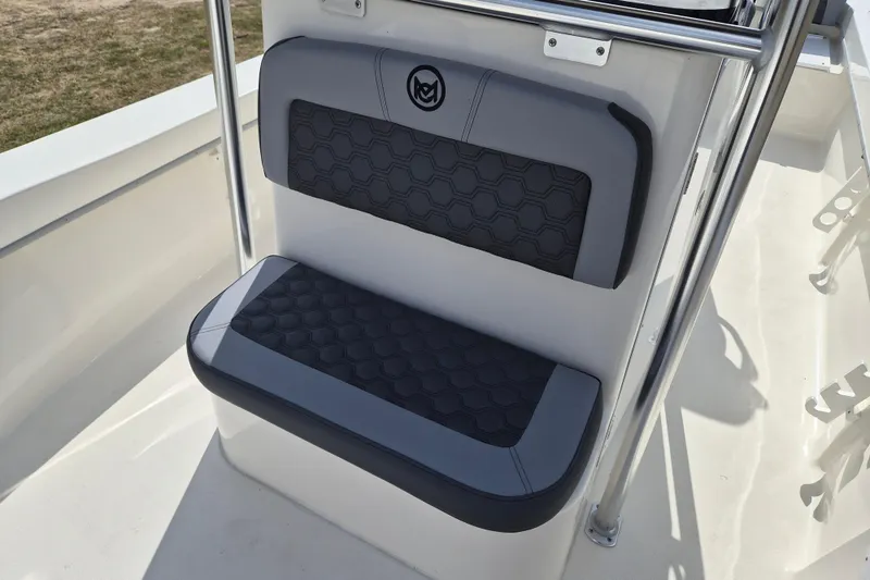 Slide: The Image of 2026 May-Craft 238 CC boat seat with hexagonal pattern and sleek design. - 9
