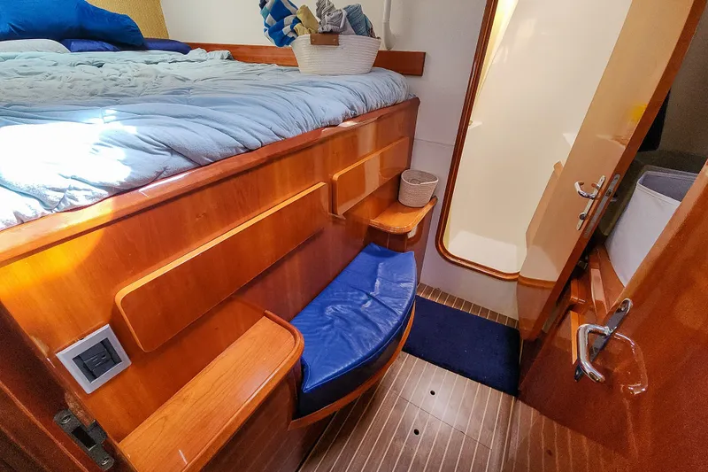 Slide: The Image of Stainless steel compartment inside a 2001 Privilege 435 yacht. - 97