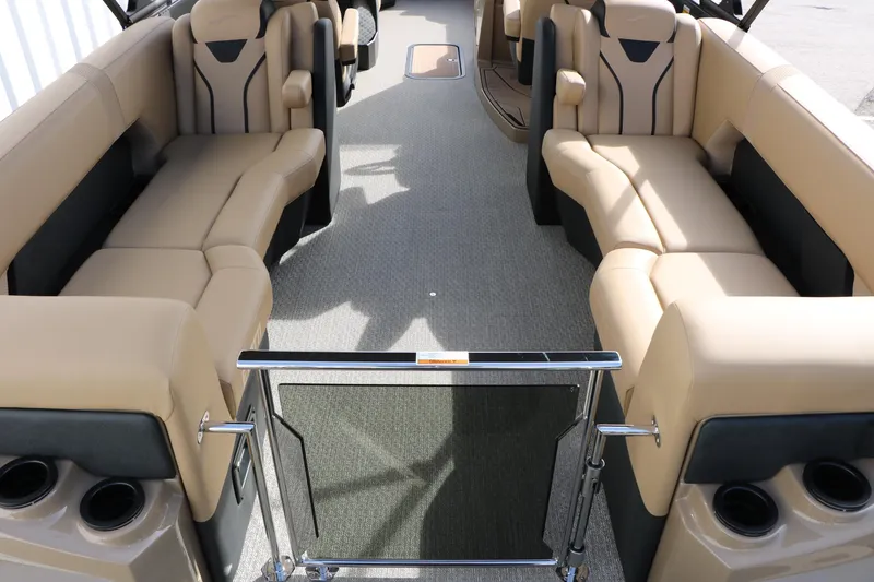 Slide: The Image of Luxurious interior of 2026 Evotti 725QL boat with beige seating and modern design. - 34