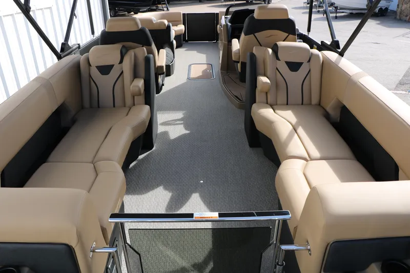 Slide: The Image of Luxurious interior of 2026 Evotti 725QL boat with beige seating and modern design. - 35