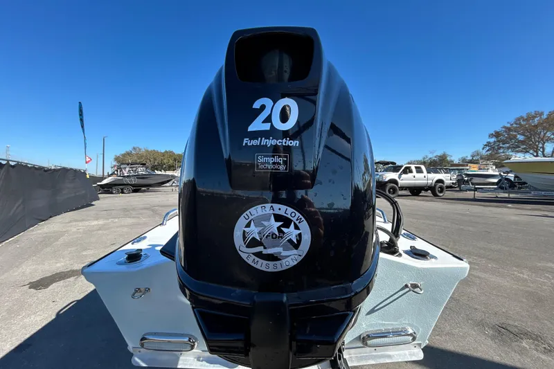 Slide: The Image of Custom FS 14 boat with 20HP fuel injection engine, ultra-low emission, 2025 model. - 4