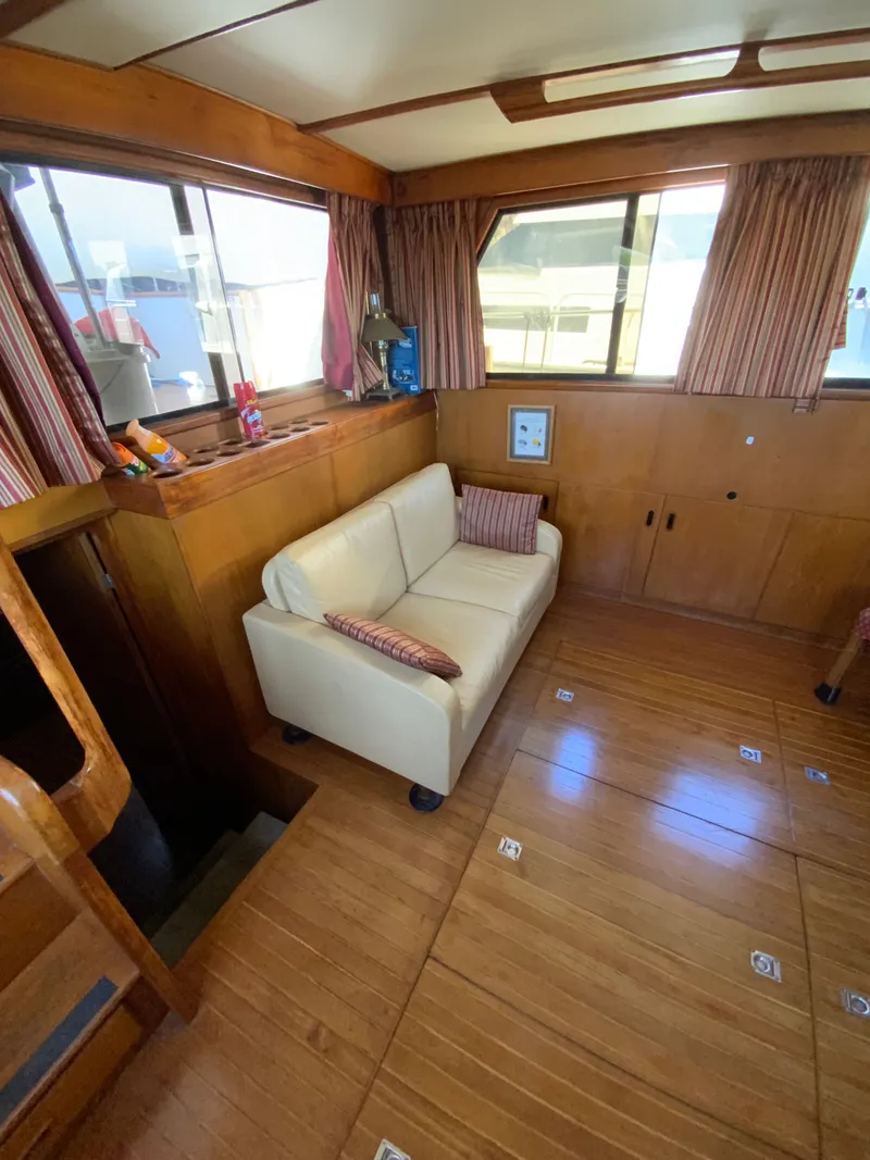 Slide: The Image of Interior of a 1987 President 41 Double Cabin yacht. - 34