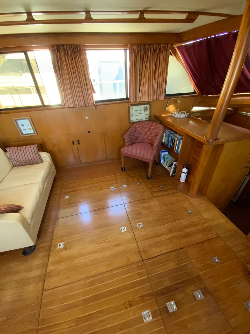 Slide: The Image of Interior of 1987 President 41 Double Cabin yacht. - 35