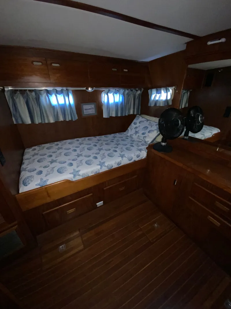 Slide: The Image of Interior of a 1987 President 41 Double Cabin yacht. - 42
