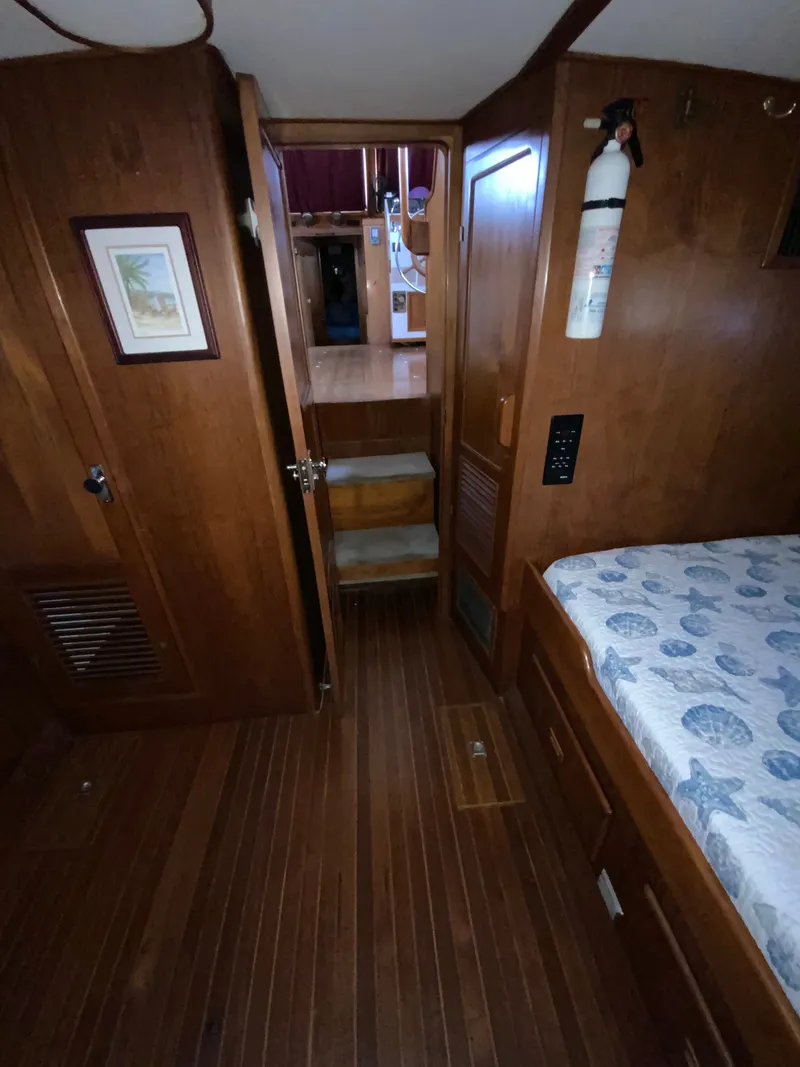 Slide: The Image of Interior of a 1987 President 41 Double Cabin yacht. - 43