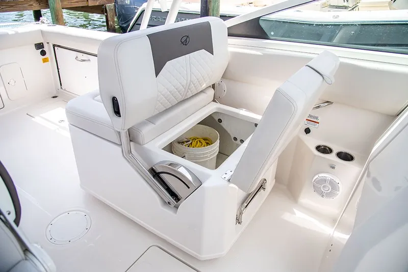 Slide: The Image of Sailfish 276 DC 2026 boat with under-seat storage. - 7