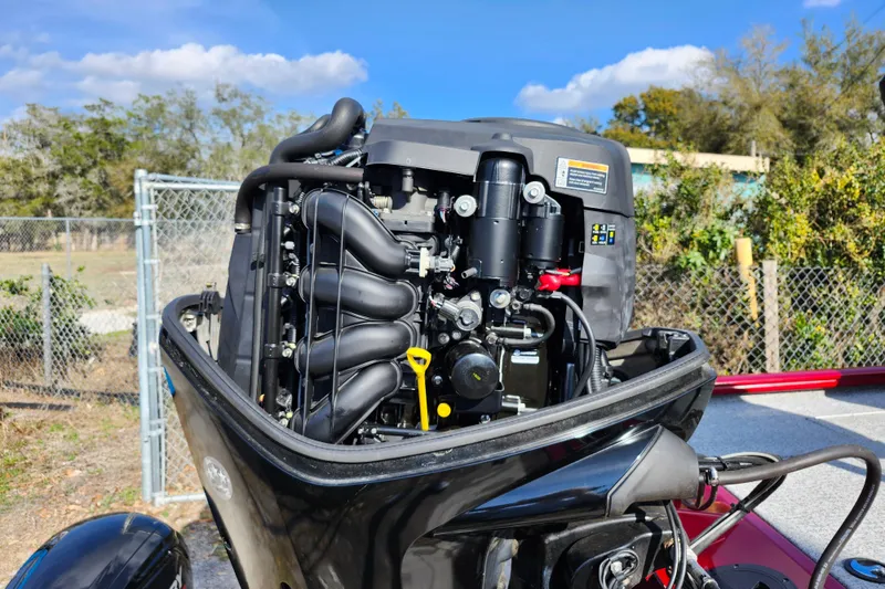 Slide: The Image of 2021 Tracker Pro Team 175 TXW Tournament Edition boat engine, detailed view. - 8