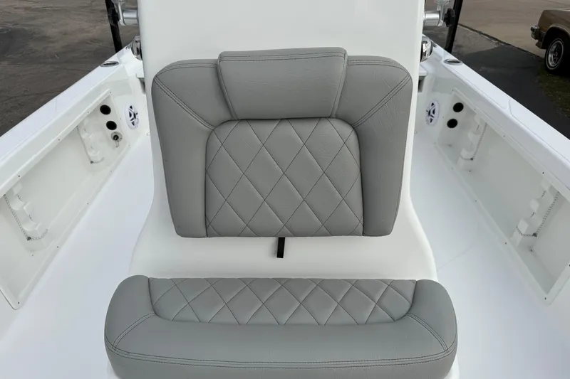 Slide: The Image of 2026 Blazer PureBay 2200 boat seat with gray diamond-stitched upholstery. - 40