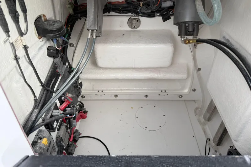 Slide: The Image of 2026 Blazer PureBay 2200 boat interior wiring and components detail. - 42