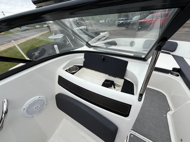 Slide: The Image of Interior of a 2019 Bayliner V45 with modern features. - 27