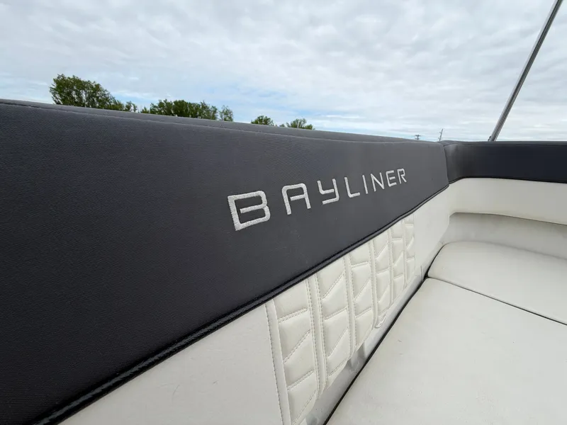 Slide: The Image of Close-up of Bayliner V45 upholstery, model year 2019. - 33
