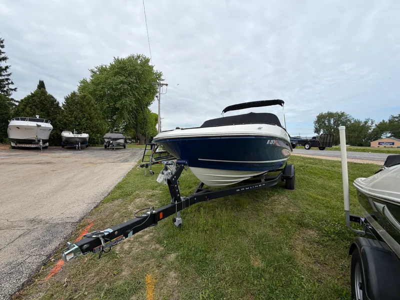 Slide: The Image of 2019 Bayliner V45 boat on trailer, ready for adventure. - 5