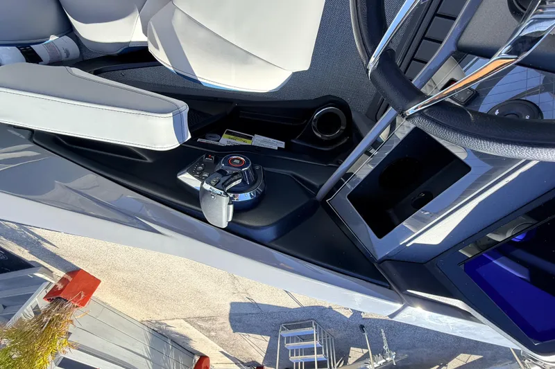 Slide: The Image of Interior view of 2026 Avalon 2585 Excalibur LTD Flex Lounge, featuring steering and controls. - 24