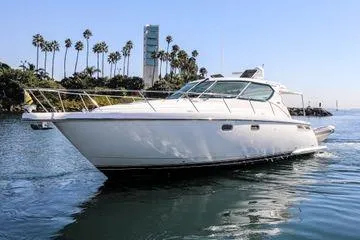 The Image of 2006 Tiara Yachts 4300 Sovran cruising near palm-lined shore. - 0