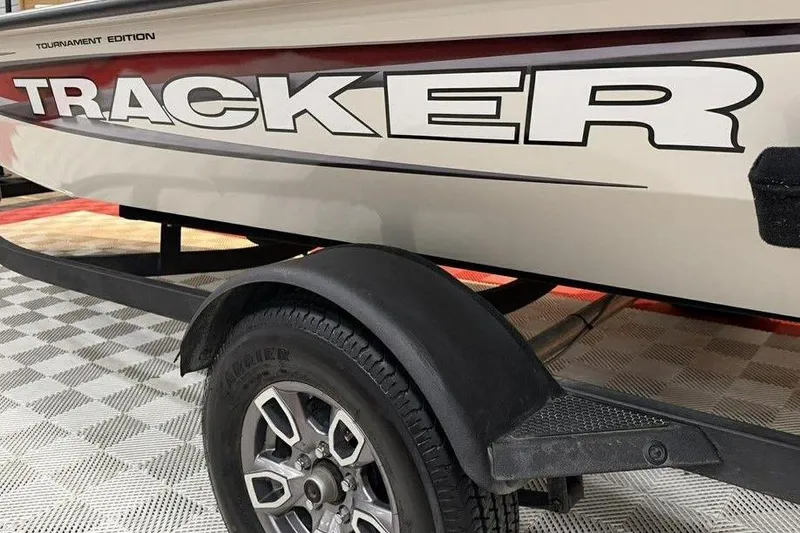 Slide: The Image of 2025 Tracker Pro Team 175 boat on trailer, Tournament Edition. - 14