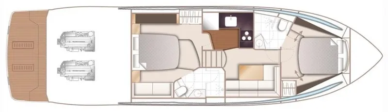 Slide: The Image of Manufacturer Provided Image: Princess V50 Lower Deck Layout Plan - 76