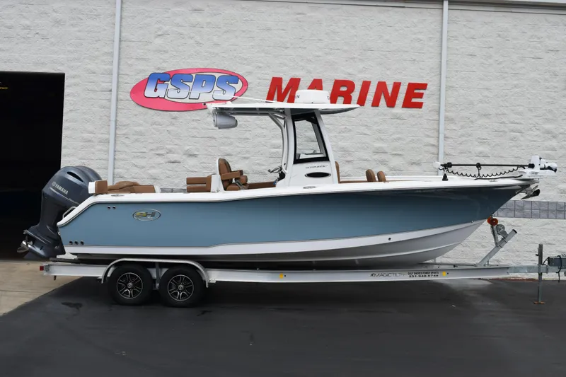 The Image of 2022 Sea Hunt Ultra 275 SE boat on trailer at GSPS Marine dealership. - 1