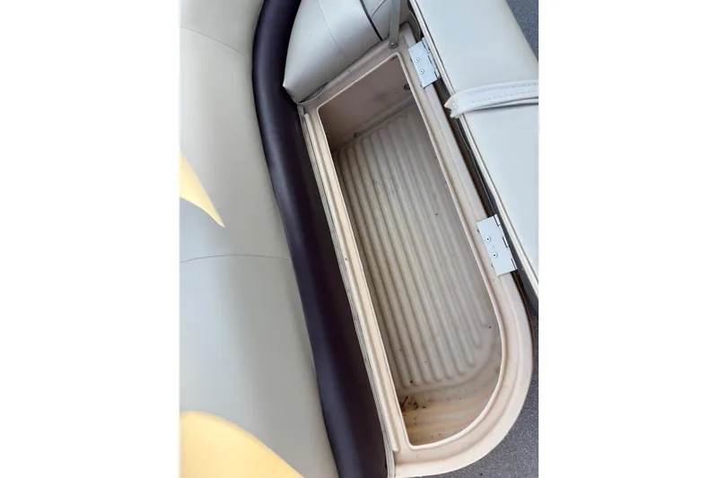 Slide: The Image of Storage compartment in 2017 Sun Tracker Party Barge 24 DLX pontoon boat. - 50