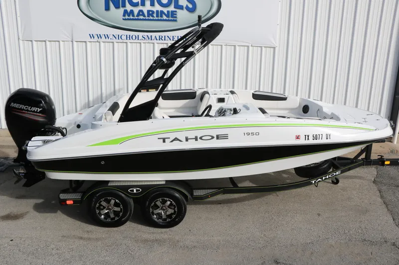 Slide: The Image of 2017 Tahoe 1950 boat with Mercury engine at Nichols Marine dealership. - 11
