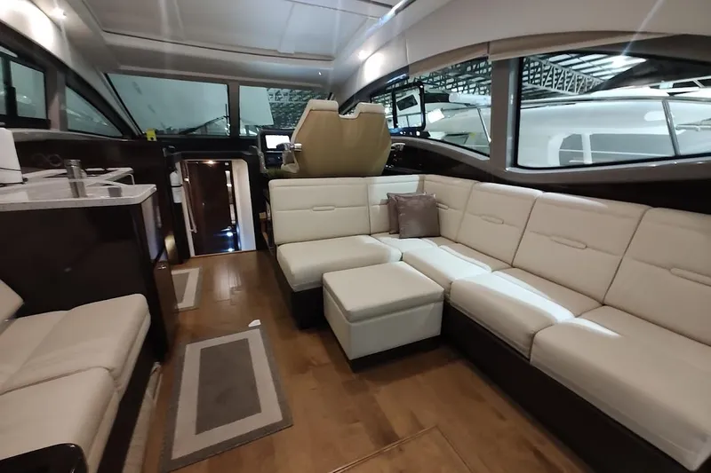 Slide: The Image of Luxurious interior of 2017 Sea Ray Sundancer 400 yacht with plush seating and modern design. - 14