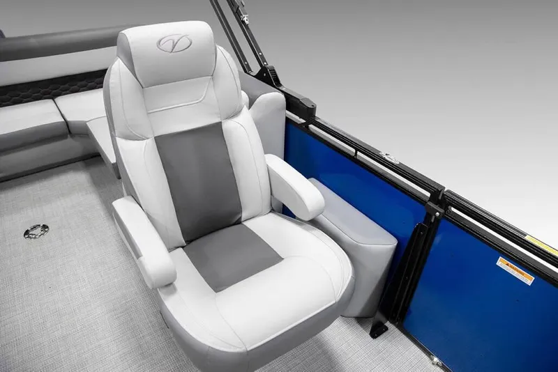 Slide: The Image of 2026 Veranda VR235L boat interior with luxurious captain's chair and modern design. - 4