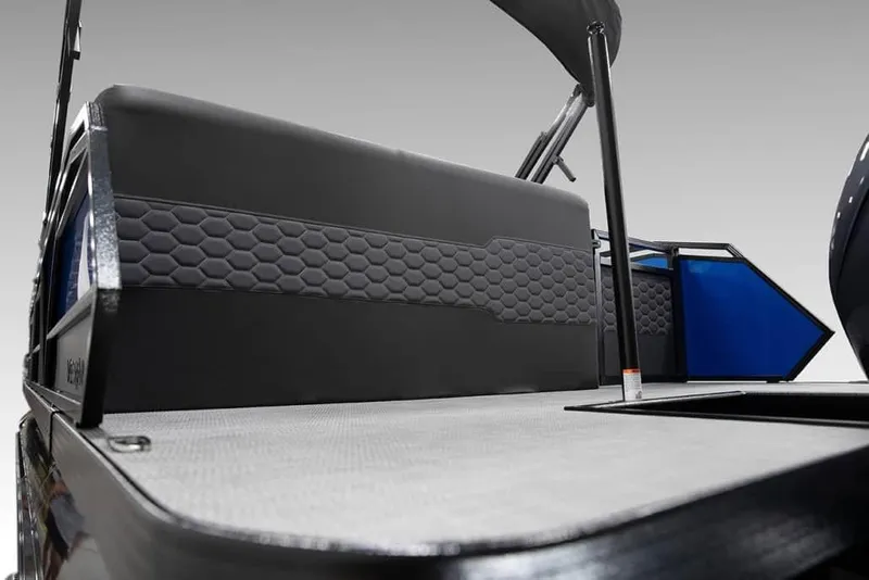 Slide: The Image of 2026 Veranda VR235L boat interior with sleek seating and modern design elements. - 9