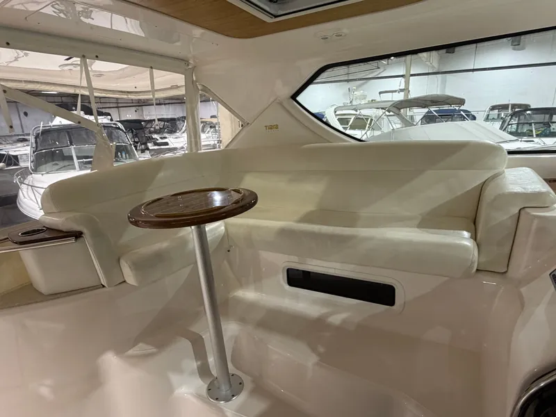Slide: The Image of Interior of 2008 Tiara Yachts 4300 Sovran with seating area. - 10