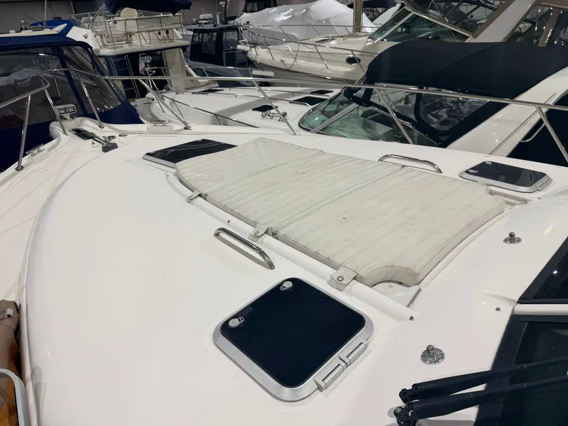 Slide: The Image of 2008 Tiara Yachts 4300 Sovran on a marina dock. - 33