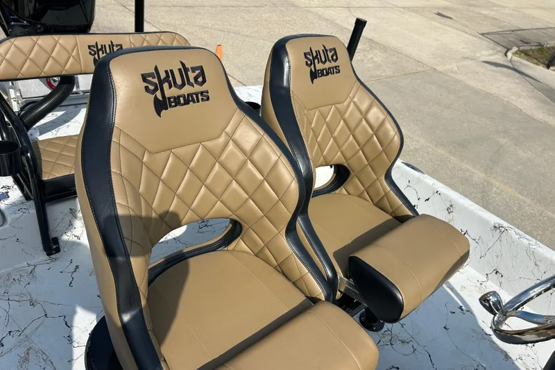 Slide: The Image of Luxurious Skuta 24 Vista boat seats with diamond stitching, 2026 model. - 11