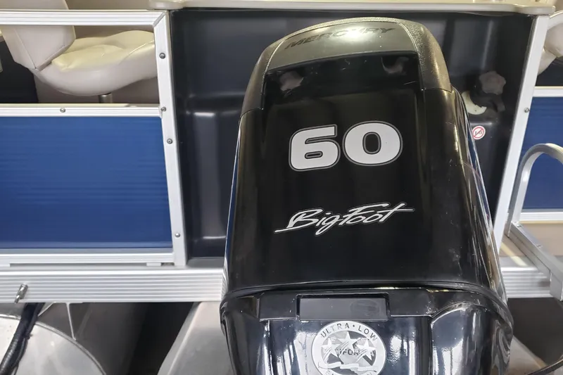 Slide: The Image of 2014 Bennington 22SSX with Mercury 60 BigFoot outboard motor. - 8