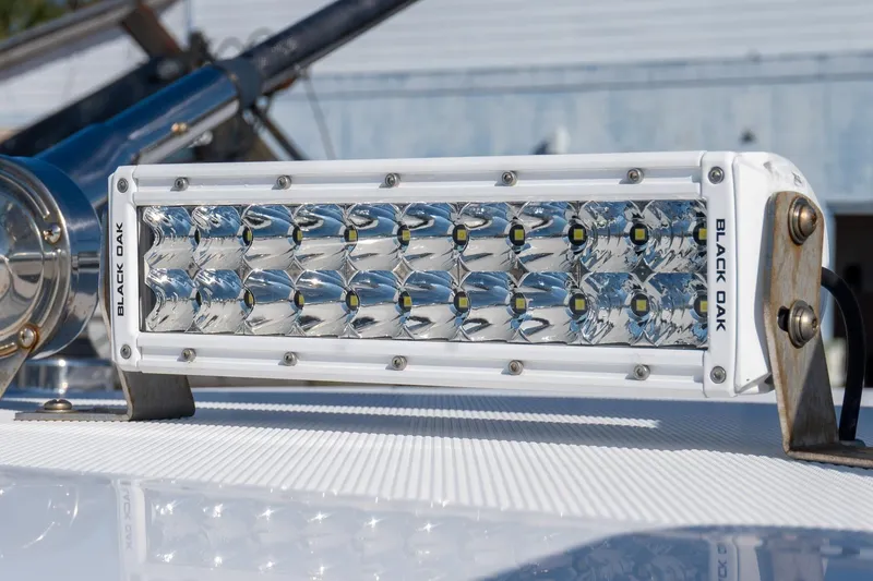 Slide: The Image of LED light bar on 2024 Everglades 395 Center Console boat. - 25