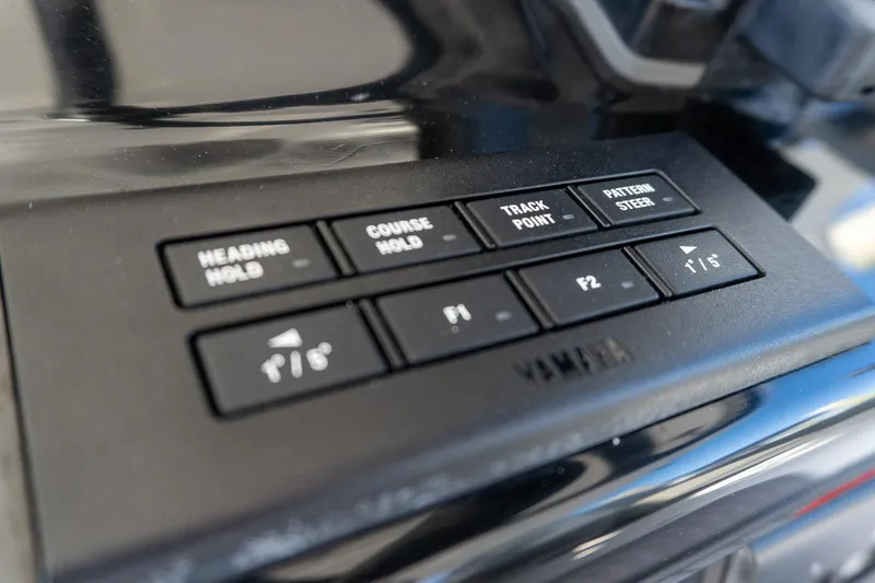 Slide: The Image of Control panel of 2024 Everglades 395 Center Console with navigation buttons. - 28