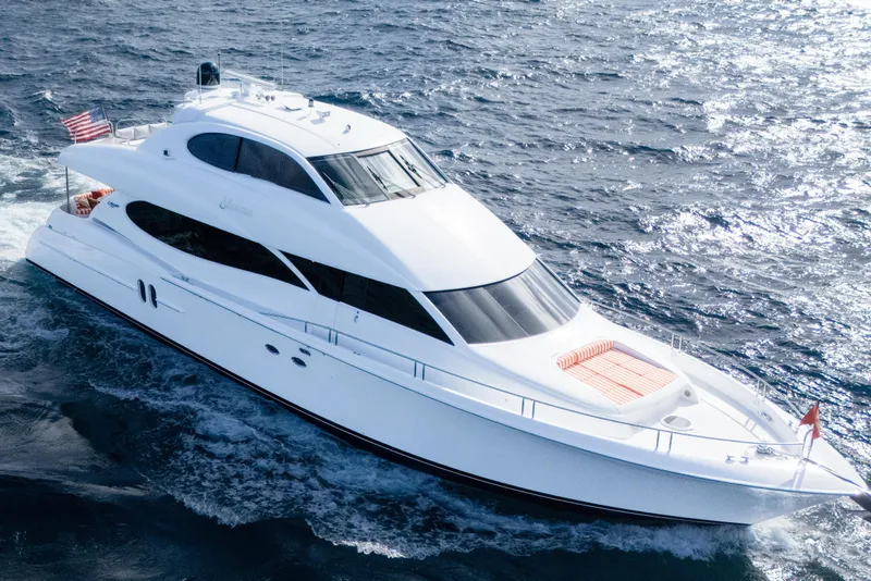 Slide: The Image of Luxury yacht Lazzara 80 SL 2004 cruising on open sea. - 4