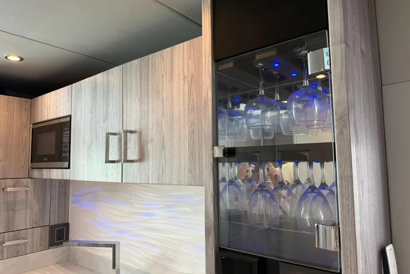 Slide: The Image of Luxurious interior of 2022 Formula 500 Super Sport Crossover with bed and TV. - 64