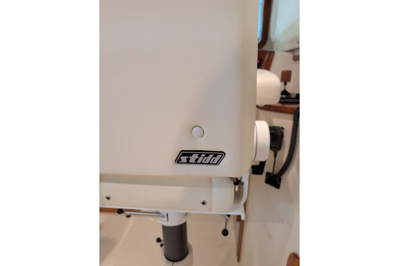 Slide: The Image of Stidd seat detail on 2005 Hinckley Picnic Boat 36 EP interior. - 31