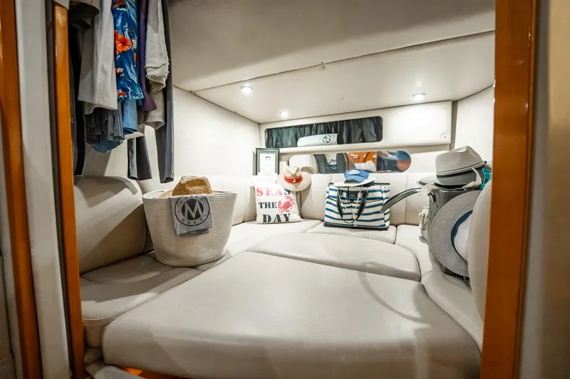 Slide: The Image of Cozy interior of 2008 Chaparral Signature 350 yacht with stylish decor and accessories. - 20