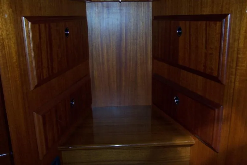 Slide: The Image of Wooden interior cabinetry of a 2005 Lyman-Morse Monhegan yacht. - 14