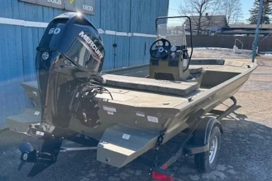 Slide: The Image of 2026 Tracker Grizzly 1860 CC boat with Mercury 60 engine on trailer. - 3