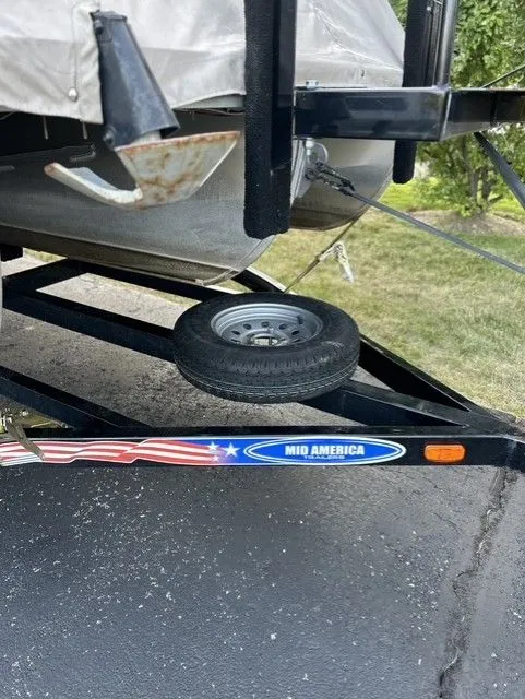 Slide: The Image of Trailer with spare tire and Mid America sticker. - 13