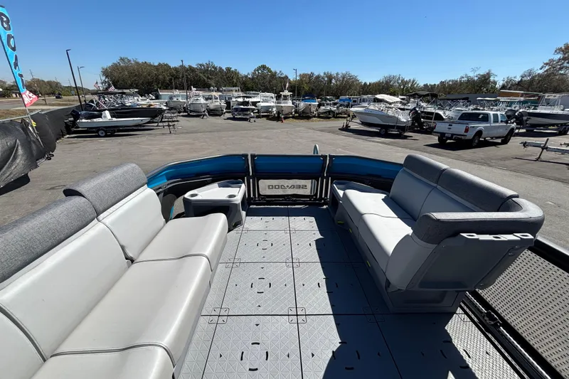 Slide: The Image of 2023 Sea-Doo Switch Cruise 21 trailer hitch and winch on pavement. - 52