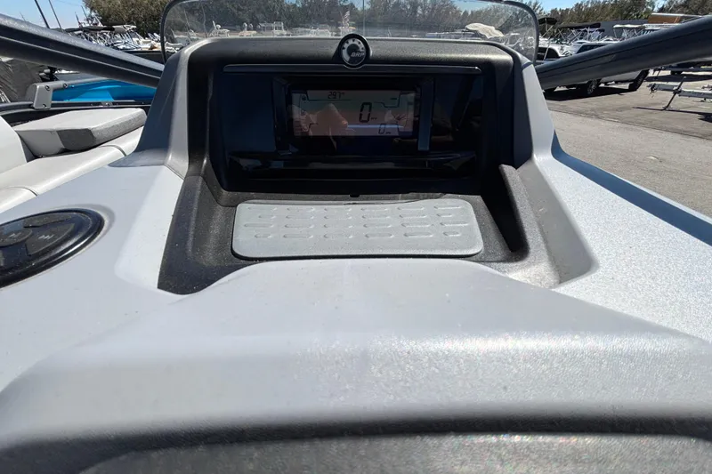 Slide: The Image of 2023 Sea-Doo Switch Cruise 21 dashboard with digital display and controls. - 68