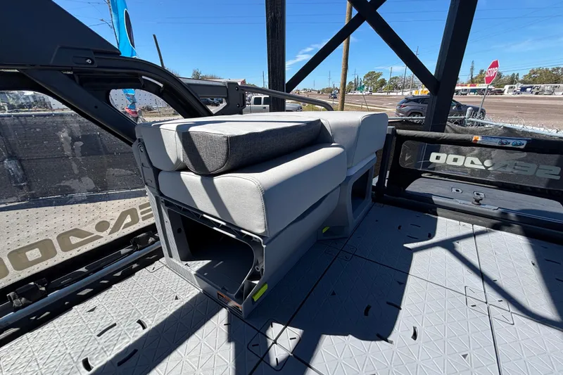 Slide: The Image of 2023 Sea-Doo Switch Cruise 21 interior with modular seating and storage. - 85
