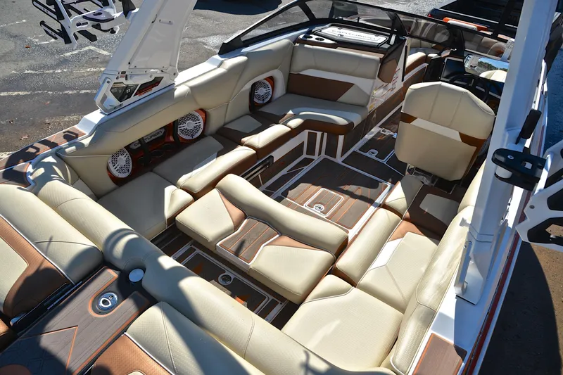 Slide: The Image of Luxurious interior of 2023 Centurion Ri230 boat with spacious seating and modern design. - 21