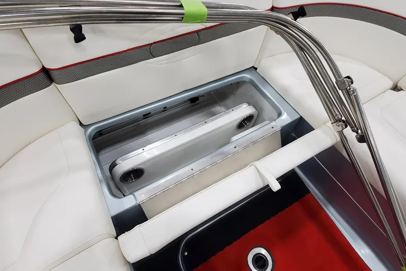 Slide: The Image of 2011 Formula 310 FX5 Bowrider interior with seating and cup holders. - 12