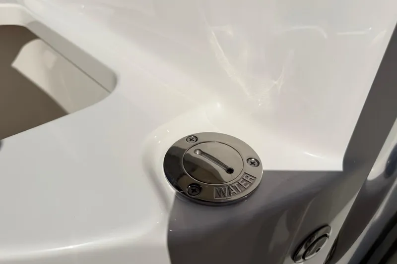 Slide: The Image of Water fill cap on 2026 Key West 203 FS boat, close-up view. - 42