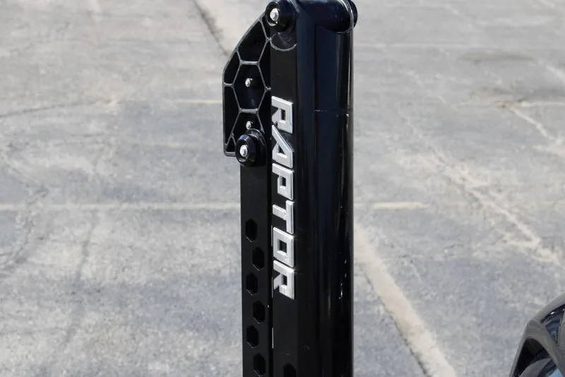 Slide: The Image of Black Raptor pole on 2022 Skeeter ZXR21 boat, featuring hexagonal design. - 30